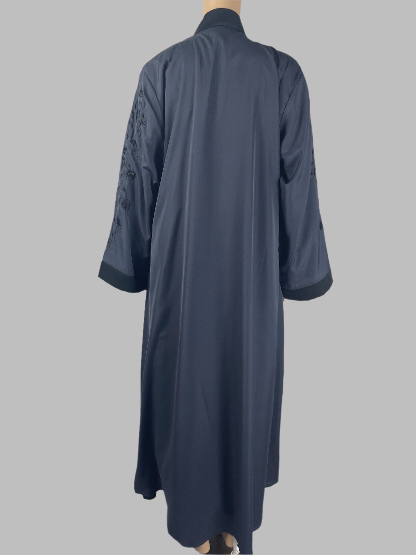 Elegant Two Tone Double Layer Embroidered Abaya
