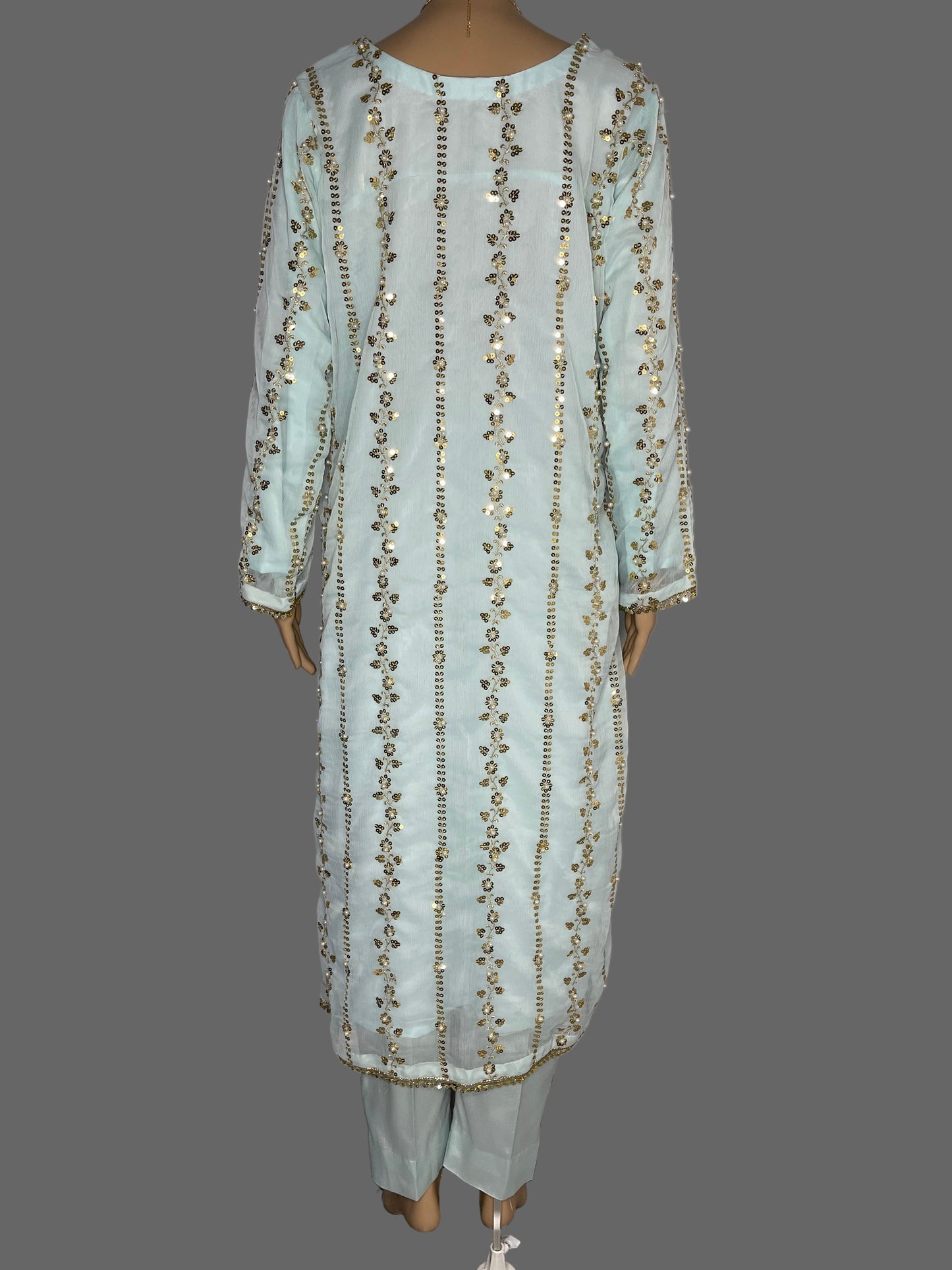 Beautiful Light Blue Chiffon Dress