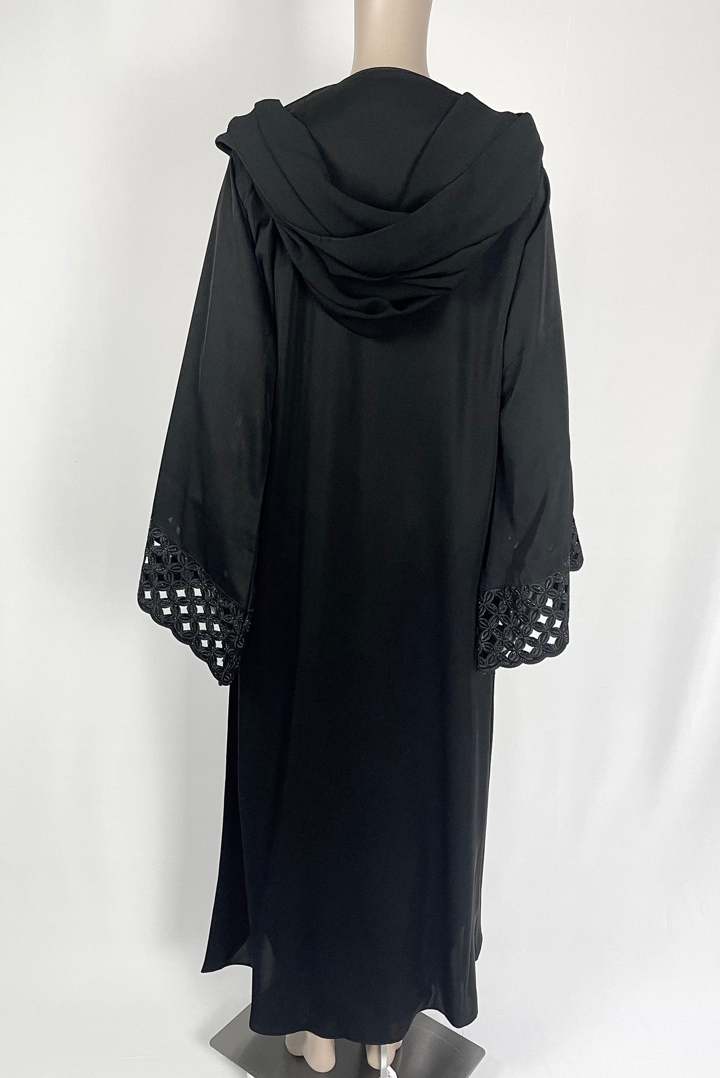 Sleek Elegance Laser-Cut Abaya