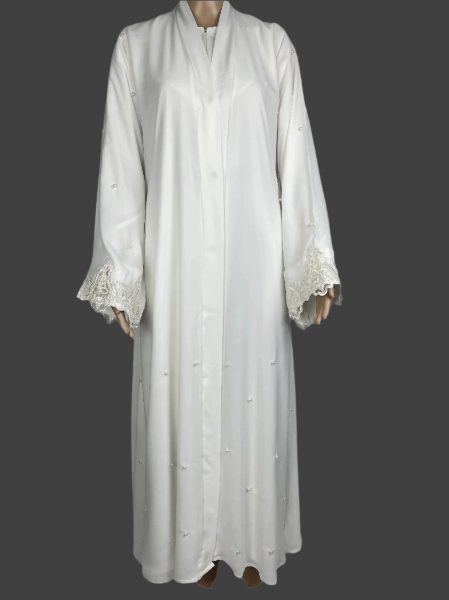 Pearls And Lace Work Abaya