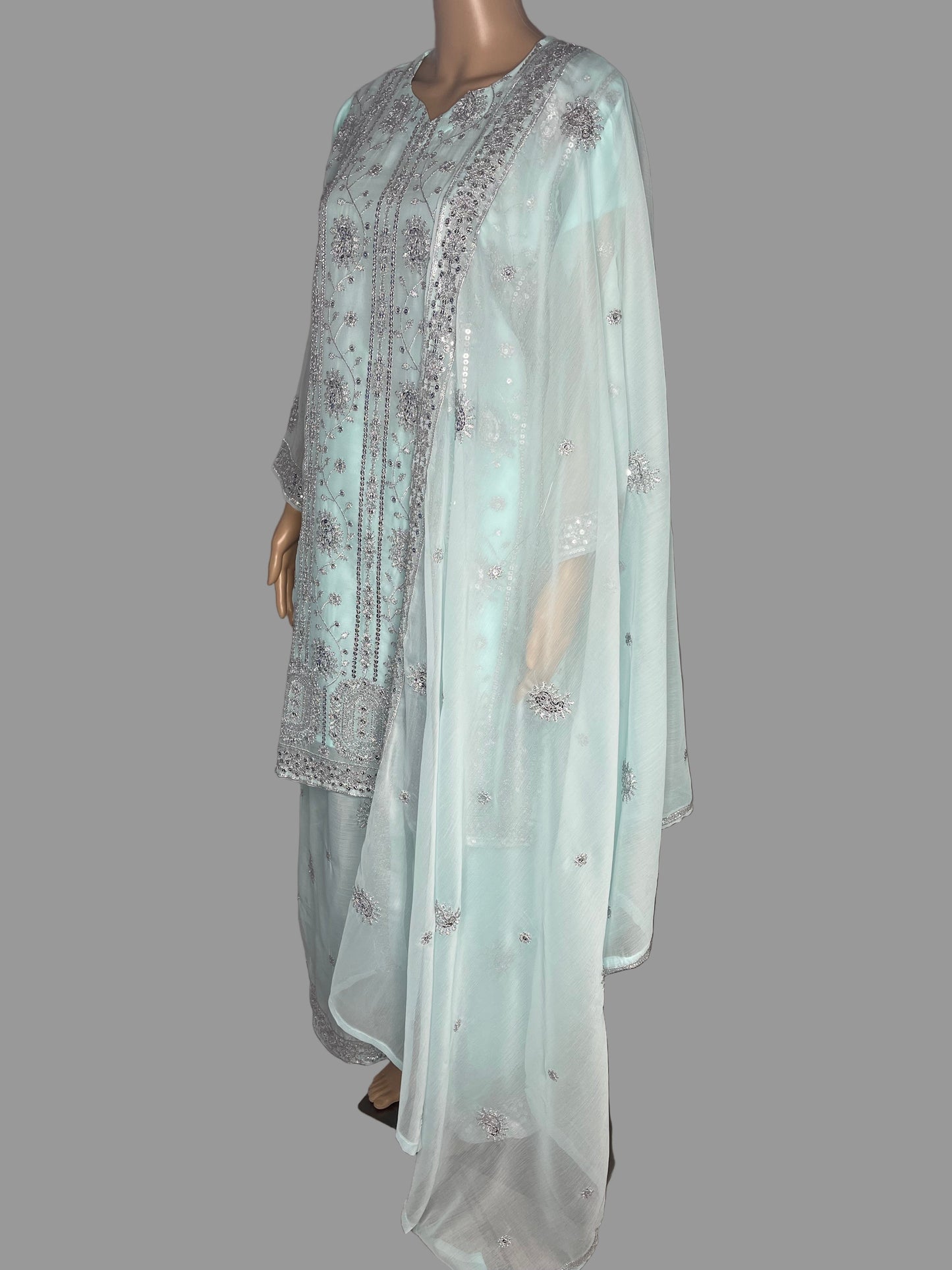 Luxurious Chiffon Fabric Plazzo dress