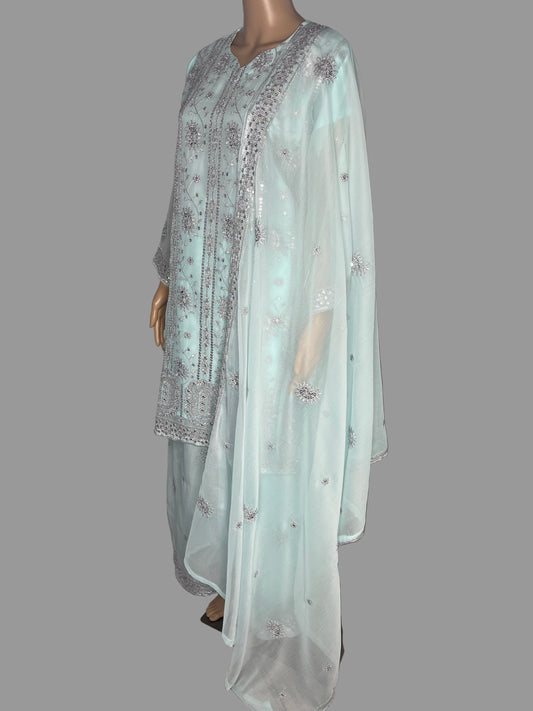 Luxurious Chiffon Fabric Plazzo dress