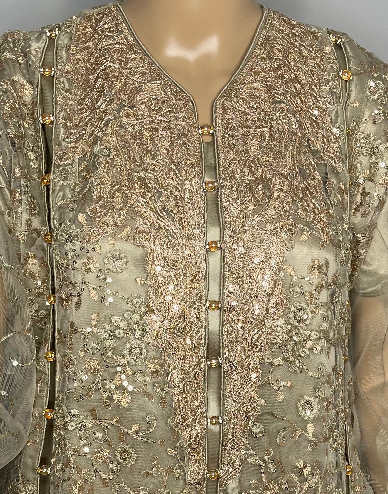 Stunning and Luxurious Golden Long Dress