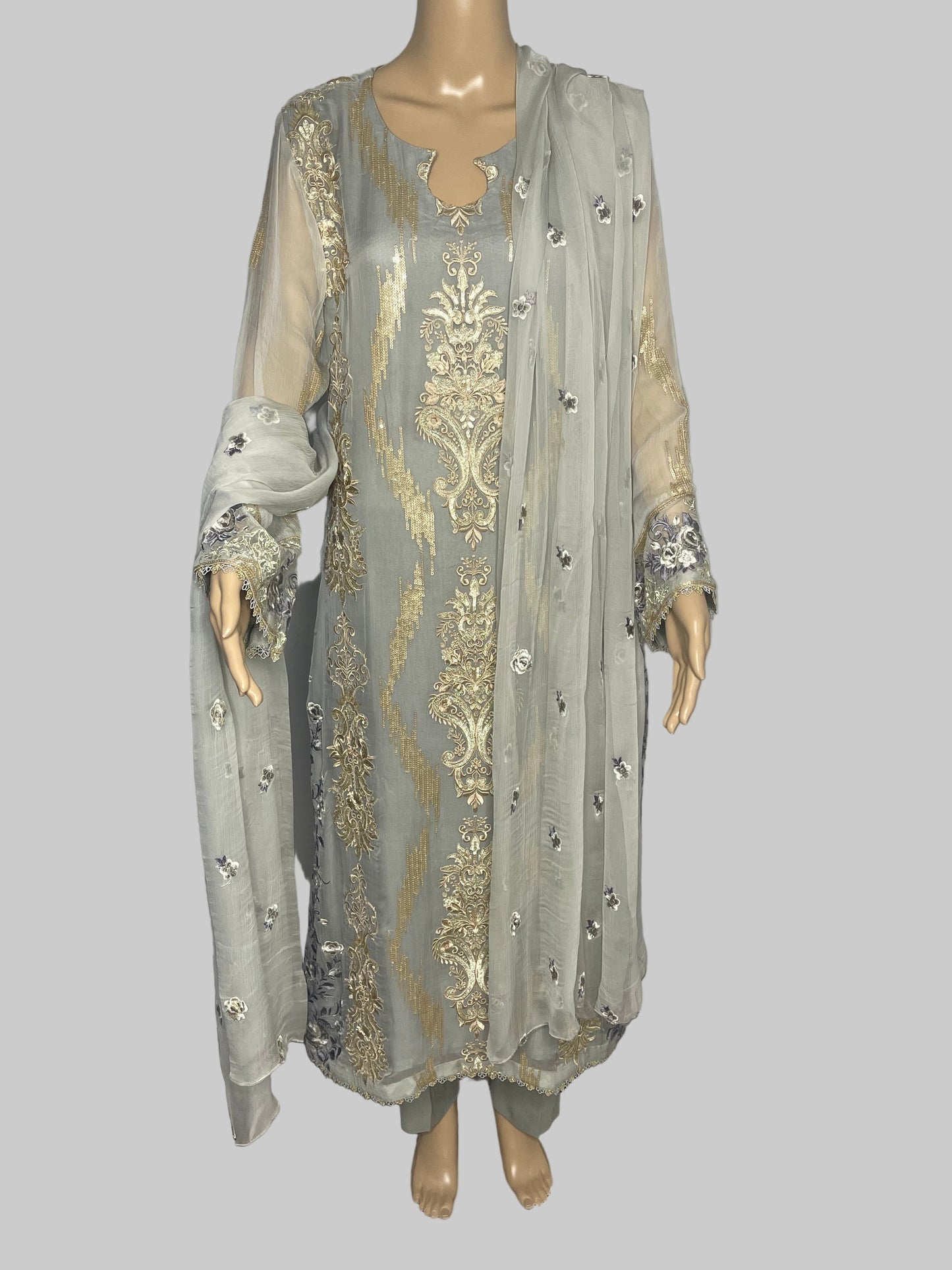 Pure Chiffon Embroidered Trendy Shalwar Kameez