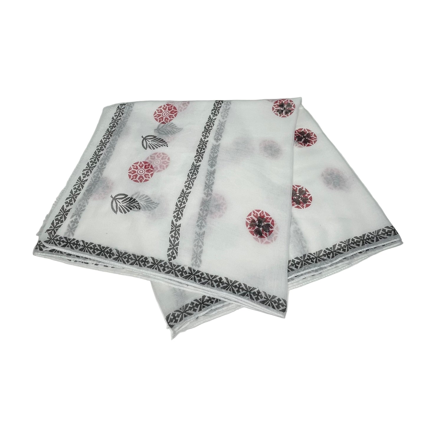 Black And White Cotton Scarf